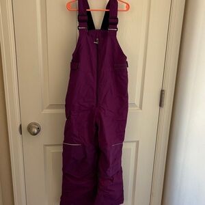 Purple Snow Bib Overalls kids